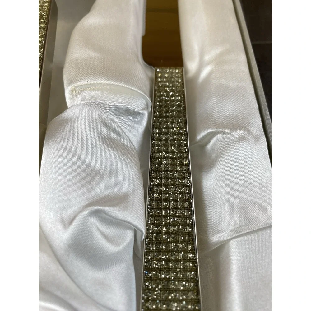Wedding cake knife/server set-Rhinestones.new Open Box